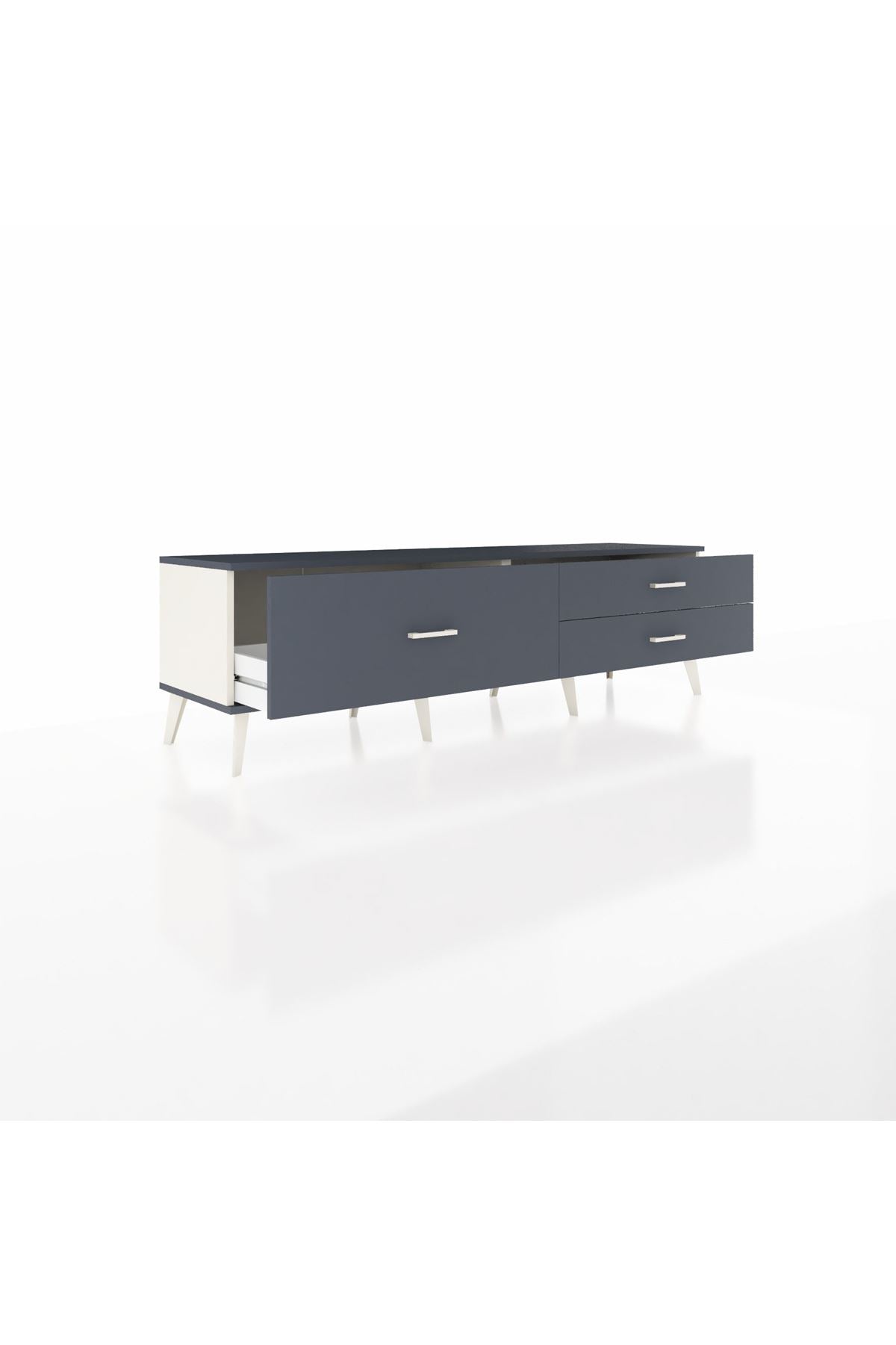 Hyperion TV Ünitesi 3 Çekmeceli  176x44x51 Aytaşı-Antrasit/Antrasit