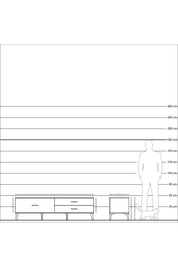 Hyperion TV Ünitesi 3 Çekmeceli  176x44x51 Aytaşı-Antrasit/Çam