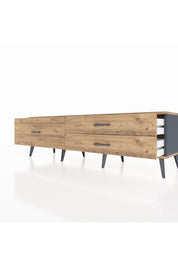 Hyperion TV Ünitesi 3 Çekmeceli  176x44x51 Antrasit-Çam/Çam