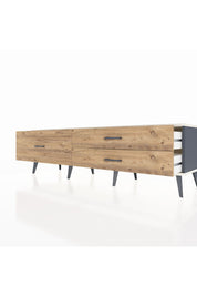 Hyperion TV Ünitesi 3 Çekmeceli  176x44x51 Antrasit-Aytaşı/Çam