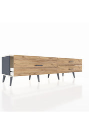 Hyperion TV Ünitesi 3 Çekmeceli  176x44x51 Antrasit-Aytaşı/Çam