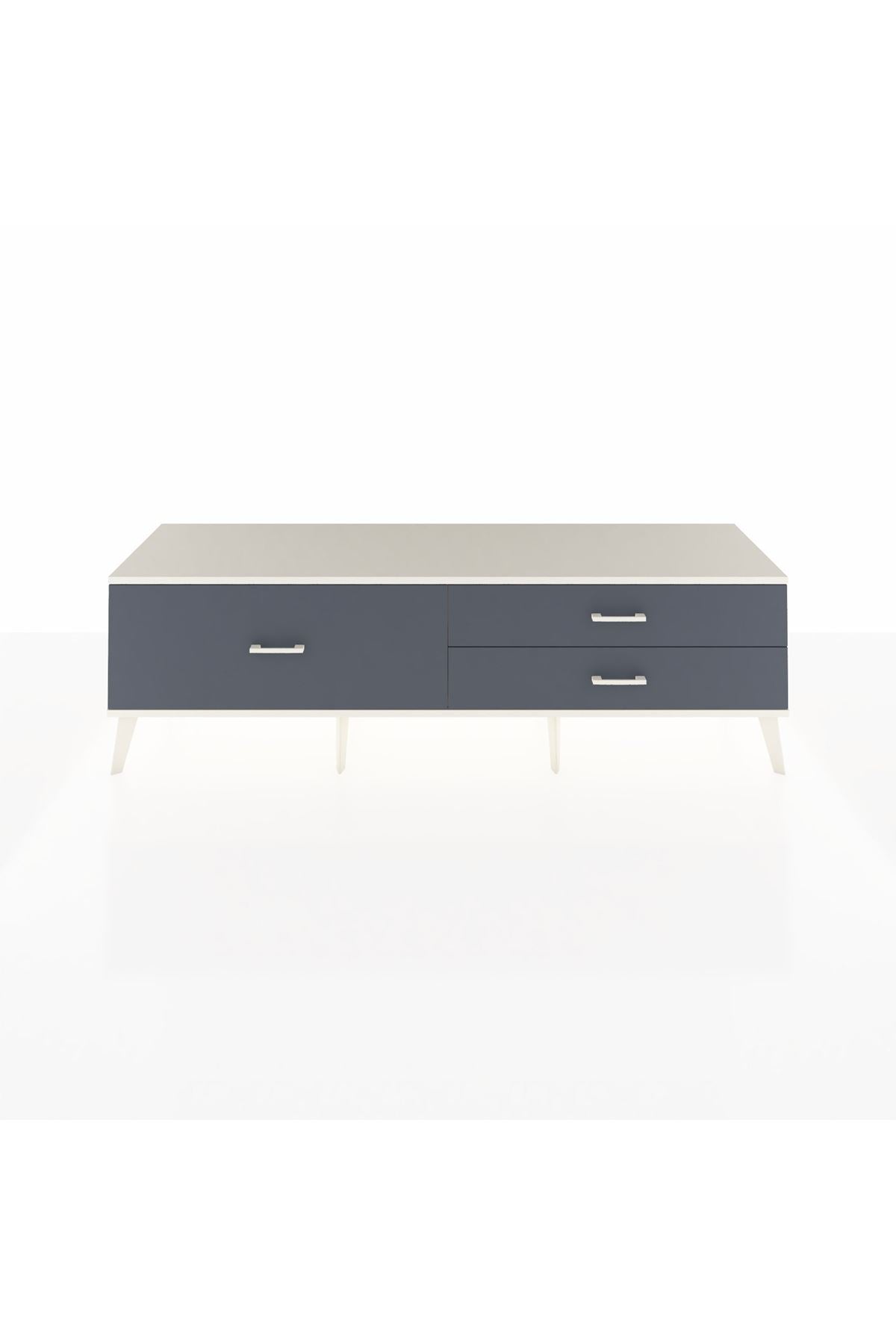 Hyperion TV Ünitesi 3 Çekmeceli  176x44x51 Çam-Aytaşı/Antrasit