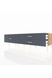 Hyperion TV Ünitesi 3 Çekmeceli  176x44x51 Çam-Aytaşı/Antrasit