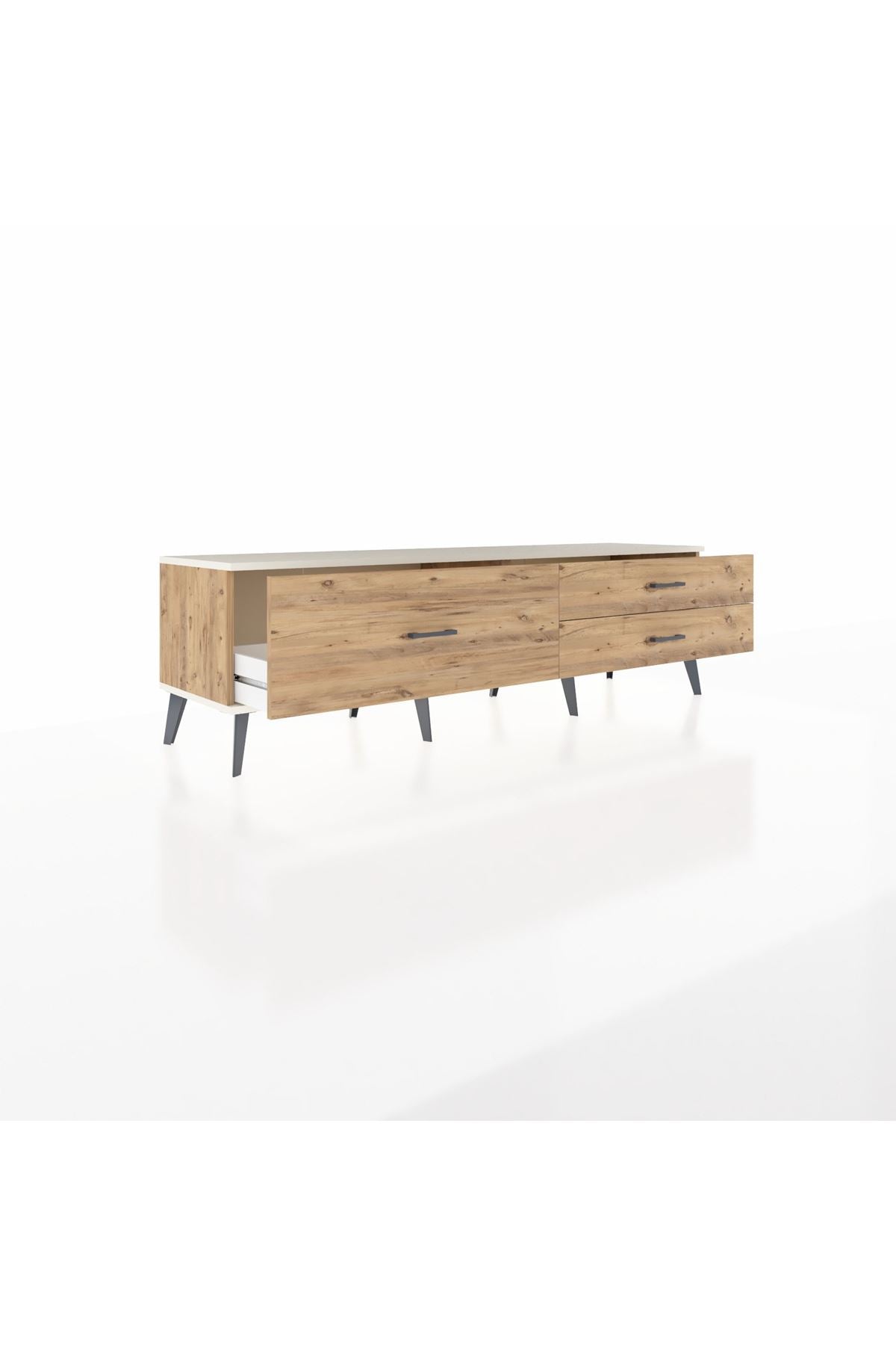 Hyperion TV Ünitesi 3 Çekmeceli  176x44x51 Çam-Aytaşı/Çam