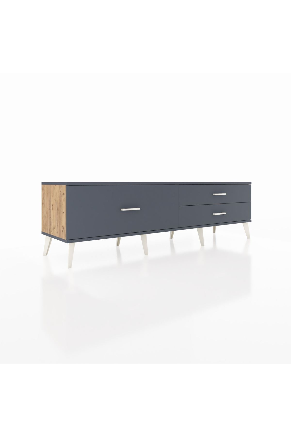 Hyperion TV Ünitesi 3 Çekmeceli  176x44x51 Çam-Antrasit/Antrasit