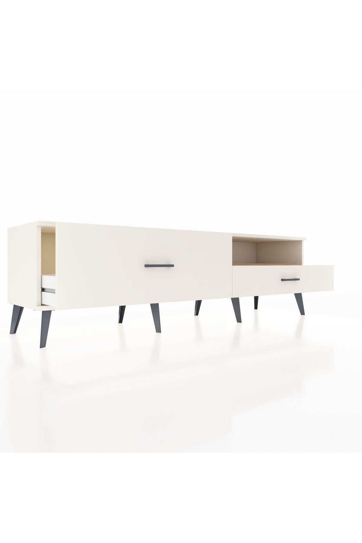 Hyperion TV Ünitesi Tek Raflı 2 Çekmeceli  176x44x51 Aytaşı-Çam/Aytaşı