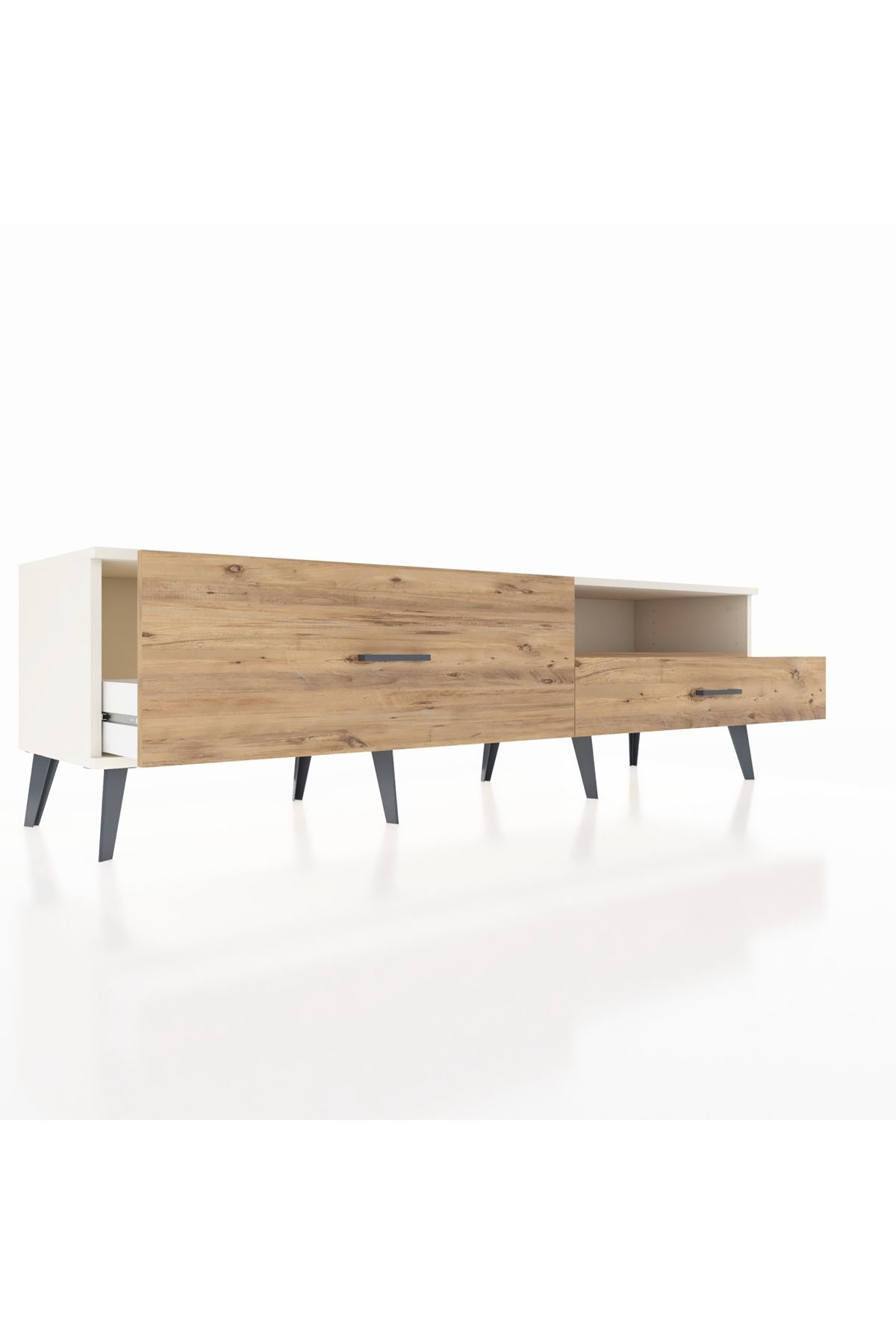 Hyperion TV Ünitesi Tek Raflı 2 Çekmeceli  176x44x51 Aytaşı-Çam/Çam