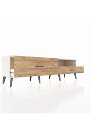 Hyperion TV Ünitesi Tek Raflı 2 Çekmeceli  176x44x51 Aytaşı-Çam/Çam