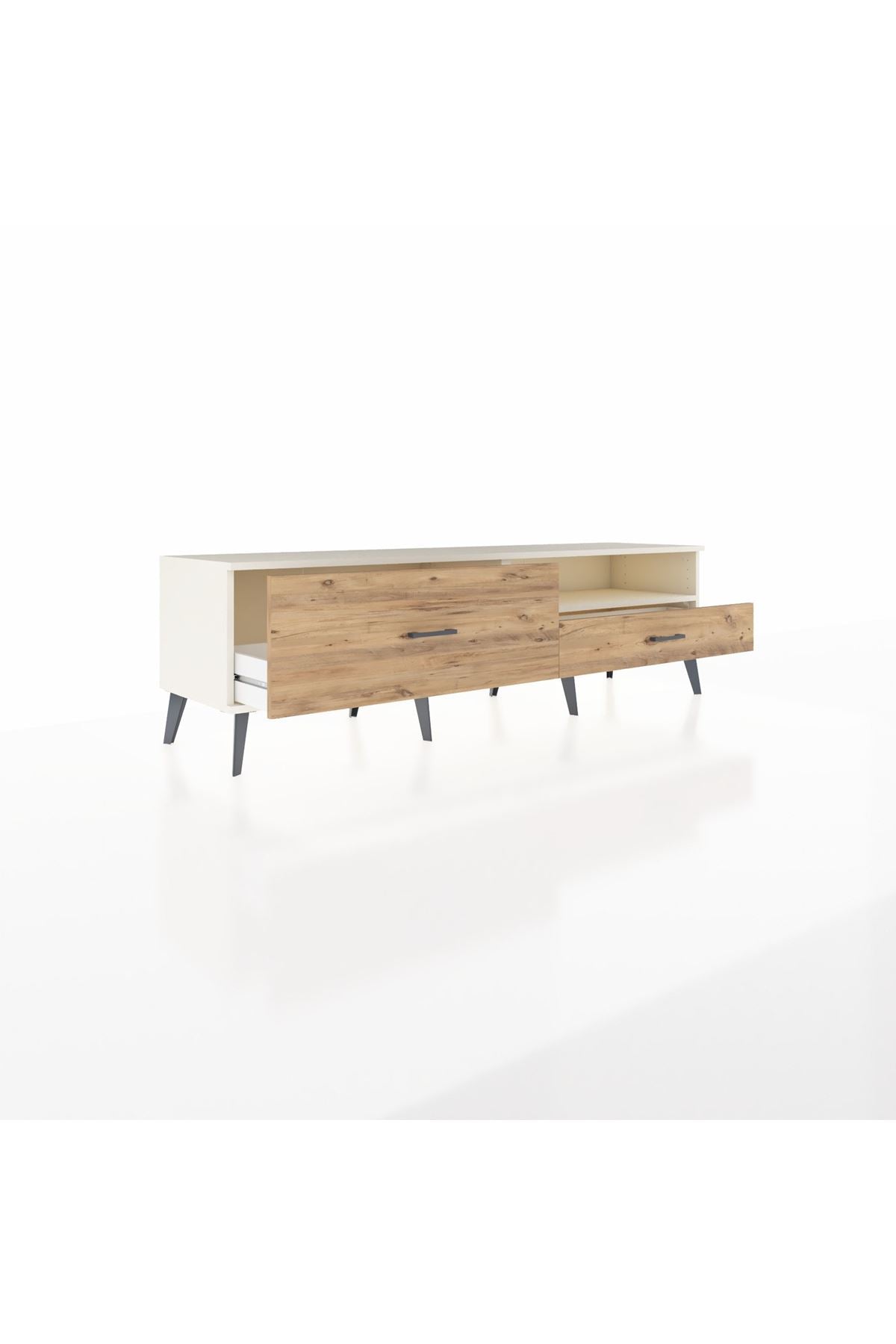 Hyperion TV Ünitesi Tek Raflı 2 Çekmeceli  176x44x51 Aytaşı-Aytaşı/Çam