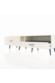 Hyperion TV Ünitesi Tek Raflı 2 Çekmeceli  176x44x51 Aytaşı-Antrasit/Aytaşı