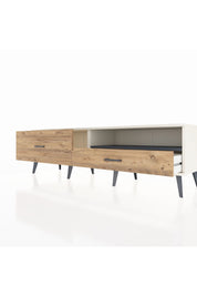 Hyperion TV Ünitesi Tek Raflı 2 Çekmeceli  176x44x51 Aytaşı-Antrasit/Çam