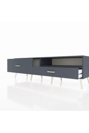 Hyperion TV Ünitesi Tek Raflı 2 Çekmeceli  176x44x51 Antrasit-Antrasit/Antrasit