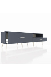 Hyperion TV Ünitesi Tek Raflı 2 Çekmeceli  176x44x51 Antrasit-Antrasit/Antrasit