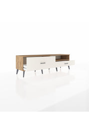 Hyperion TV Ünitesi Tek Raflı 2 Çekmeceli  176x44x51 Çam-Çam/Aytaşı