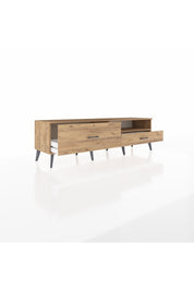 Hyperion TV Ünitesi Tek Raflı 2 Çekmeceli  176x44x51 Çam-Çam/Çam