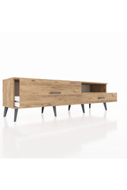 Hyperion TV Ünitesi Tek Raflı 2 Çekmeceli  176x44x51 Çam-Çam/Çam