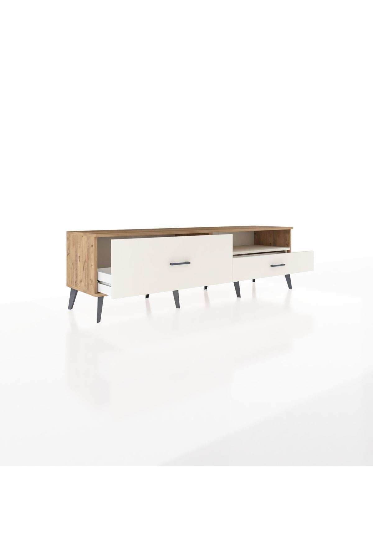 Hyperion TV Ünitesi Tek Raflı 2 Çekmeceli  176x44x51 Çam-Aytaşı/Aytaşı