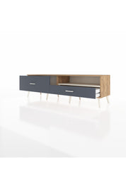 Hyperion TV Ünitesi Tek Raflı 2 Çekmeceli  176x44x51 Çam-Aytaşı/Antrasit
