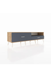 Hyperion TV Ünitesi Tek Raflı 2 Çekmeceli  176x44x51 Çam-Antrasit/Antrasit