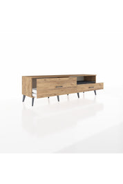 Hyperion TV Ünitesi Tek Raflı 2 Çekmeceli  176x44x51 Çam-Antrasit/Çam