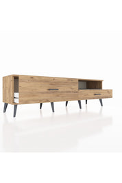 Hyperion TV Ünitesi Tek Raflı 2 Çekmeceli  176x44x51 Çam-Antrasit/Çam