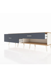 Hyperion TV Ünitesi 2 Çekmeceli  176x44x51 Aytaşı-Çam/Antrasit