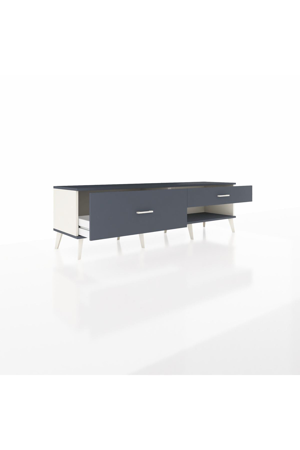 Hyperion TV Ünitesi 2 Çekmeceli  176x44x51 Aytaşı-Antrasit/Antrasit