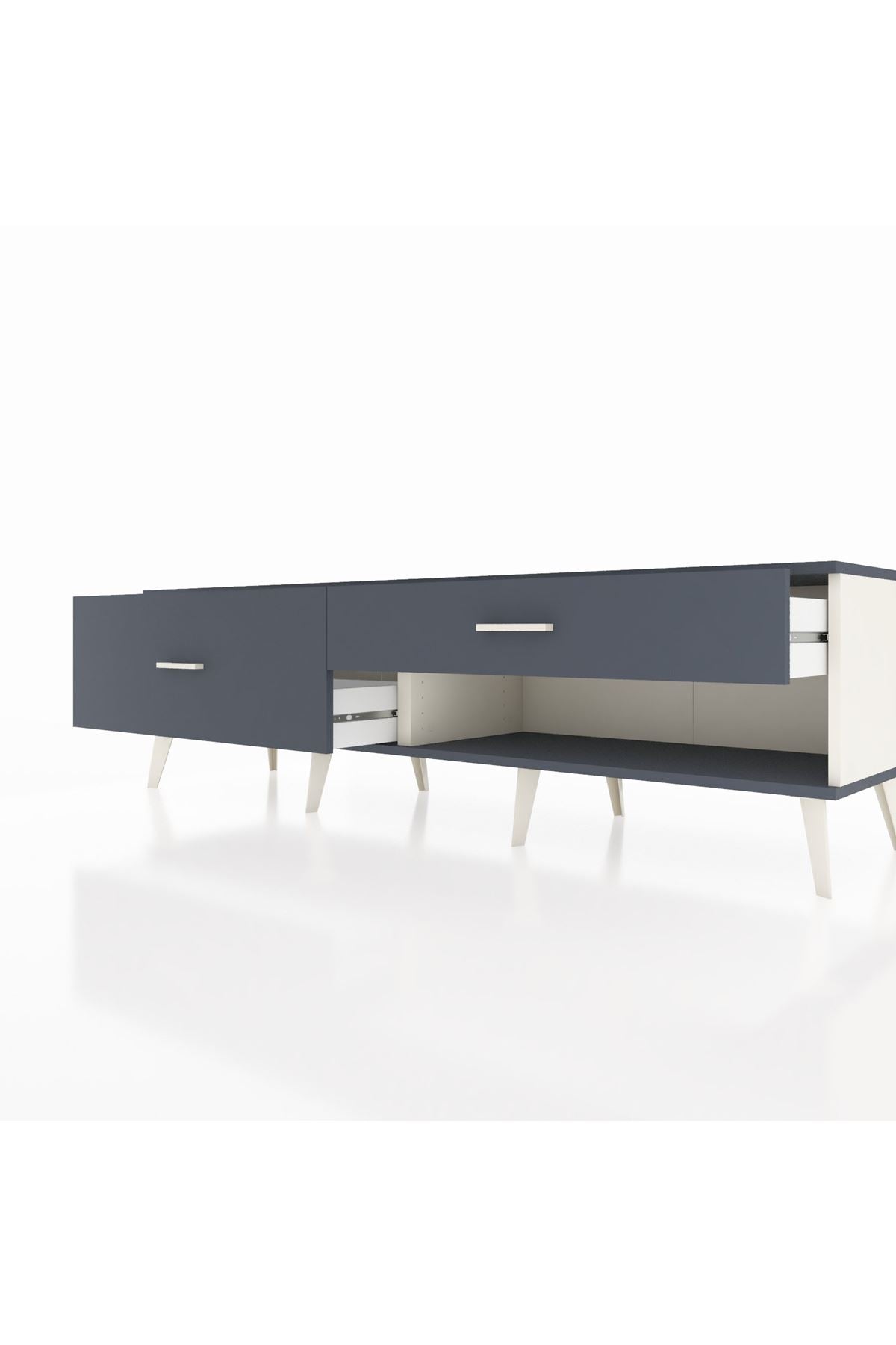 Hyperion TV Ünitesi 2 Çekmeceli  176x44x51 Aytaşı-Antrasit/Antrasit