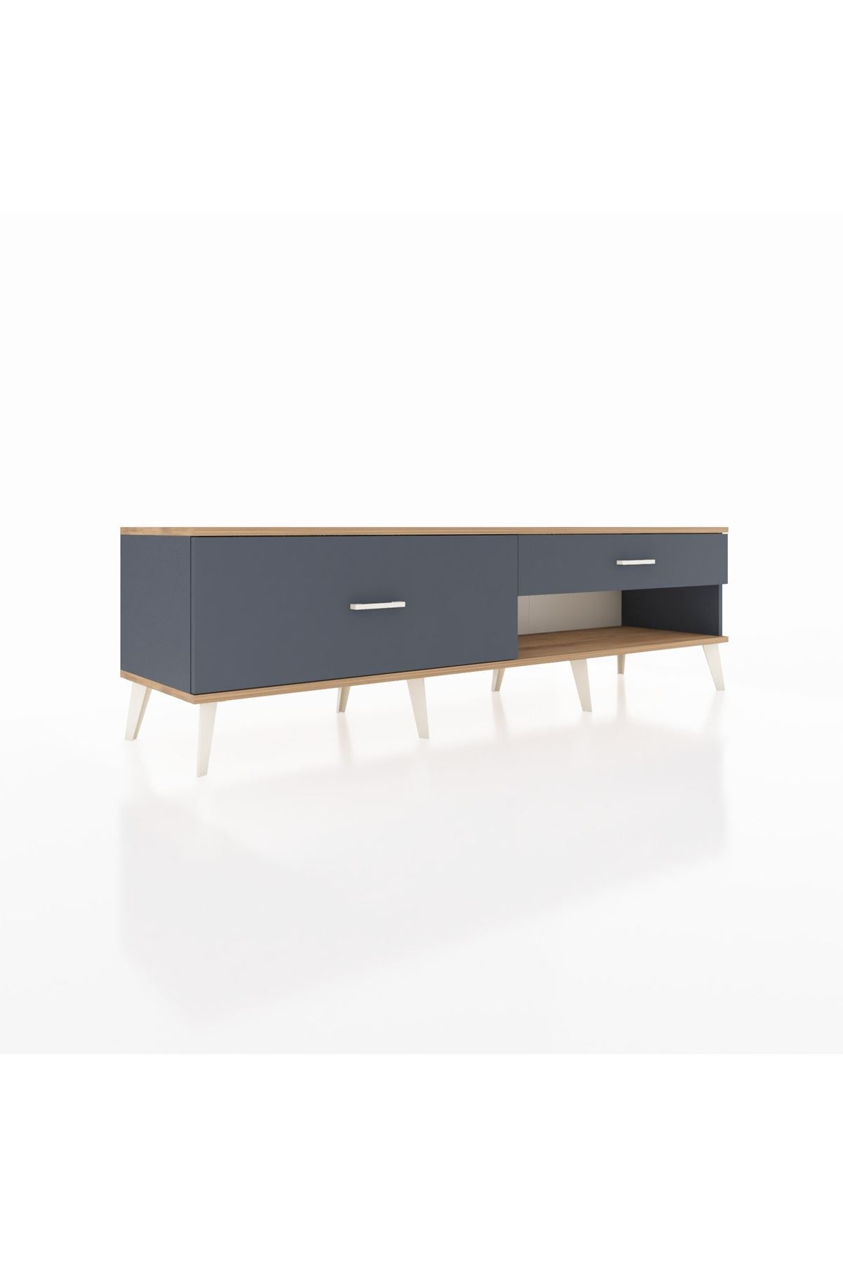 Hyperion TV Ünitesi 2 Çekmeceli  176x44x51 Antrasit-Çam/Antrasit