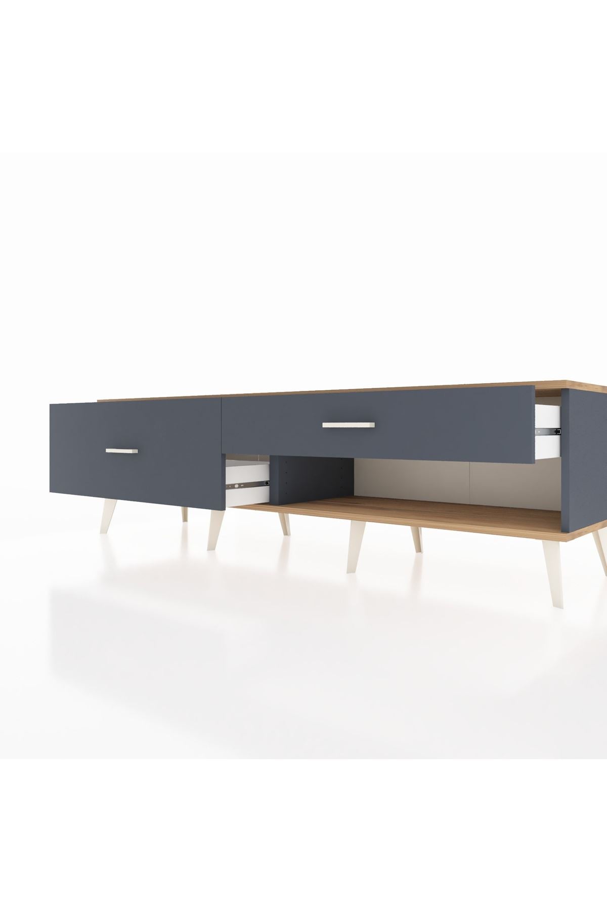 Hyperion TV Ünitesi 2 Çekmeceli  176x44x51 Antrasit-Çam/Antrasit