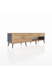 Hyperion TV Ünitesi 2 Çekmeceli  176x44x51 Antrasit-Çam/Çam