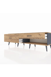 Hyperion TV Ünitesi 2 Çekmeceli  176x44x51 Antrasit-Çam/Çam