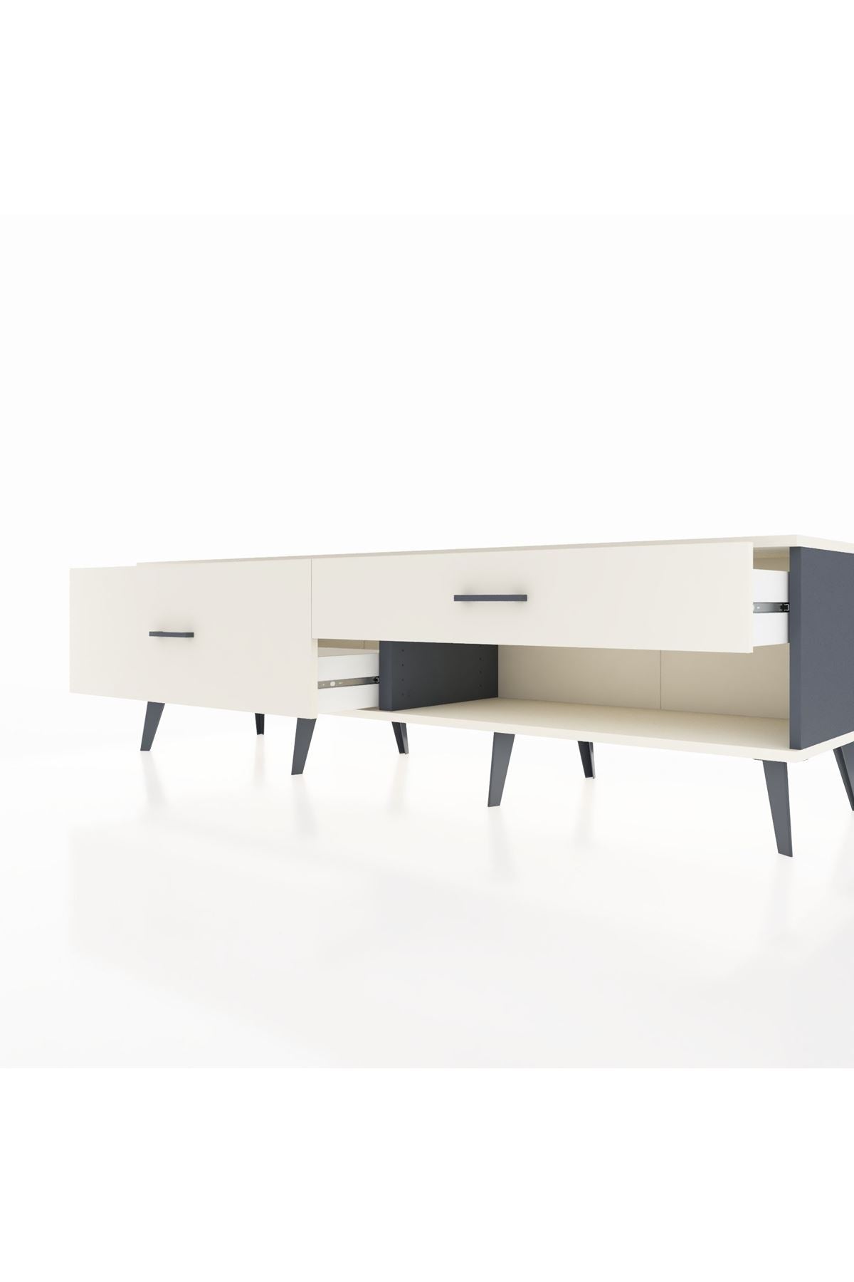 Hyperion TV Ünitesi 2 Çekmeceli  176x44x51 Antrasit-Aytaşı/Aytaşı