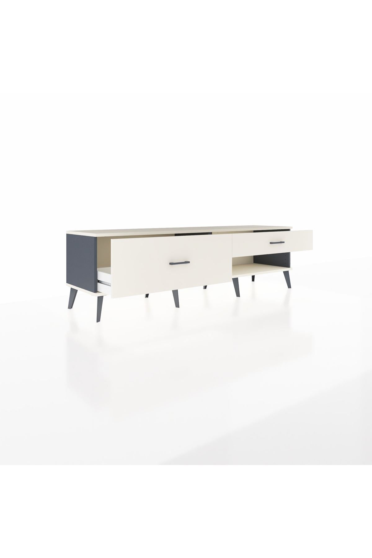 Hyperion TV Ünitesi 2 Çekmeceli  176x44x51 Antrasit-Aytaşı/Aytaşı