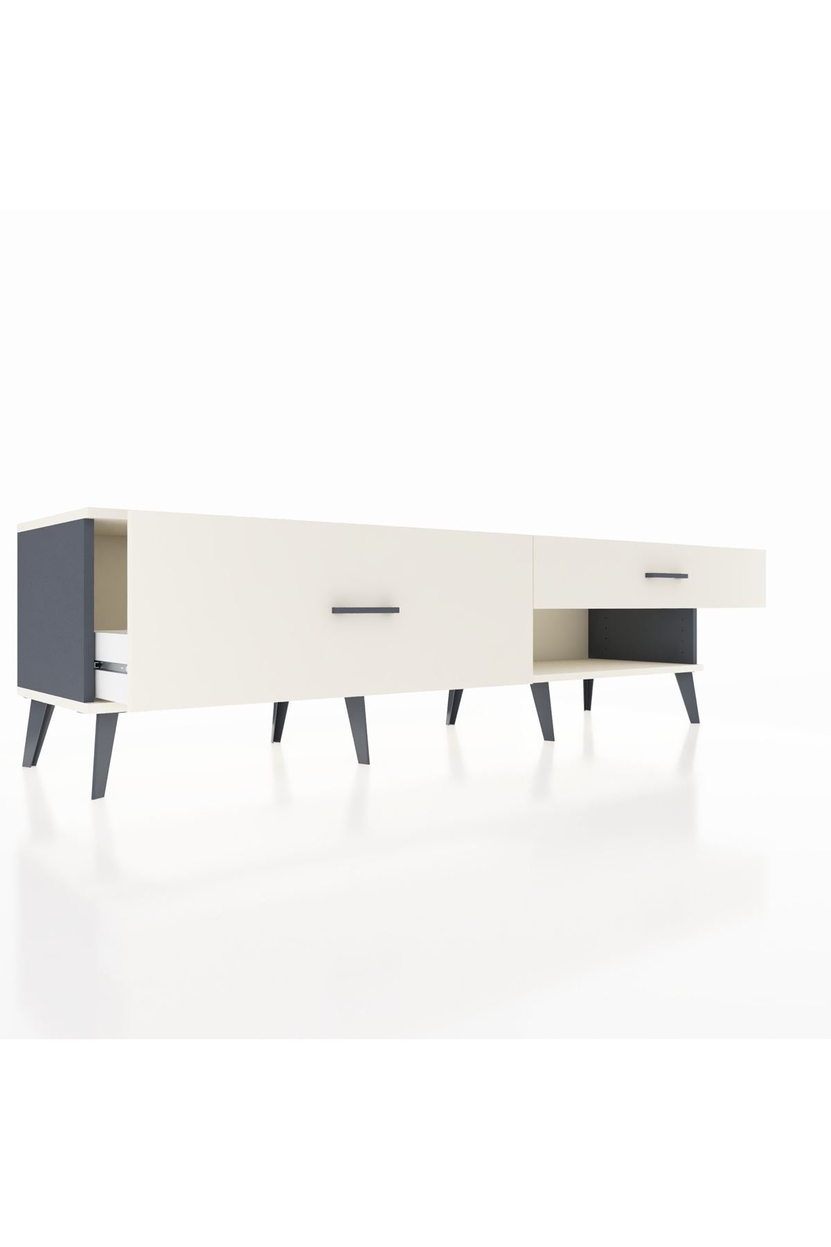 Hyperion TV Ünitesi 2 Çekmeceli  176x44x51 Antrasit-Aytaşı/Aytaşı