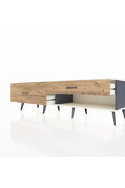 Hyperion TV Ünitesi 2 Çekmeceli  176x44x51 Antrasit-Aytaşı/Çam