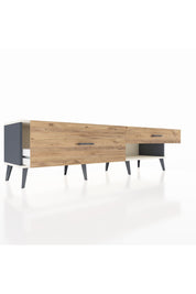 Hyperion TV Ünitesi 2 Çekmeceli  176x44x51 Antrasit-Aytaşı/Çam
