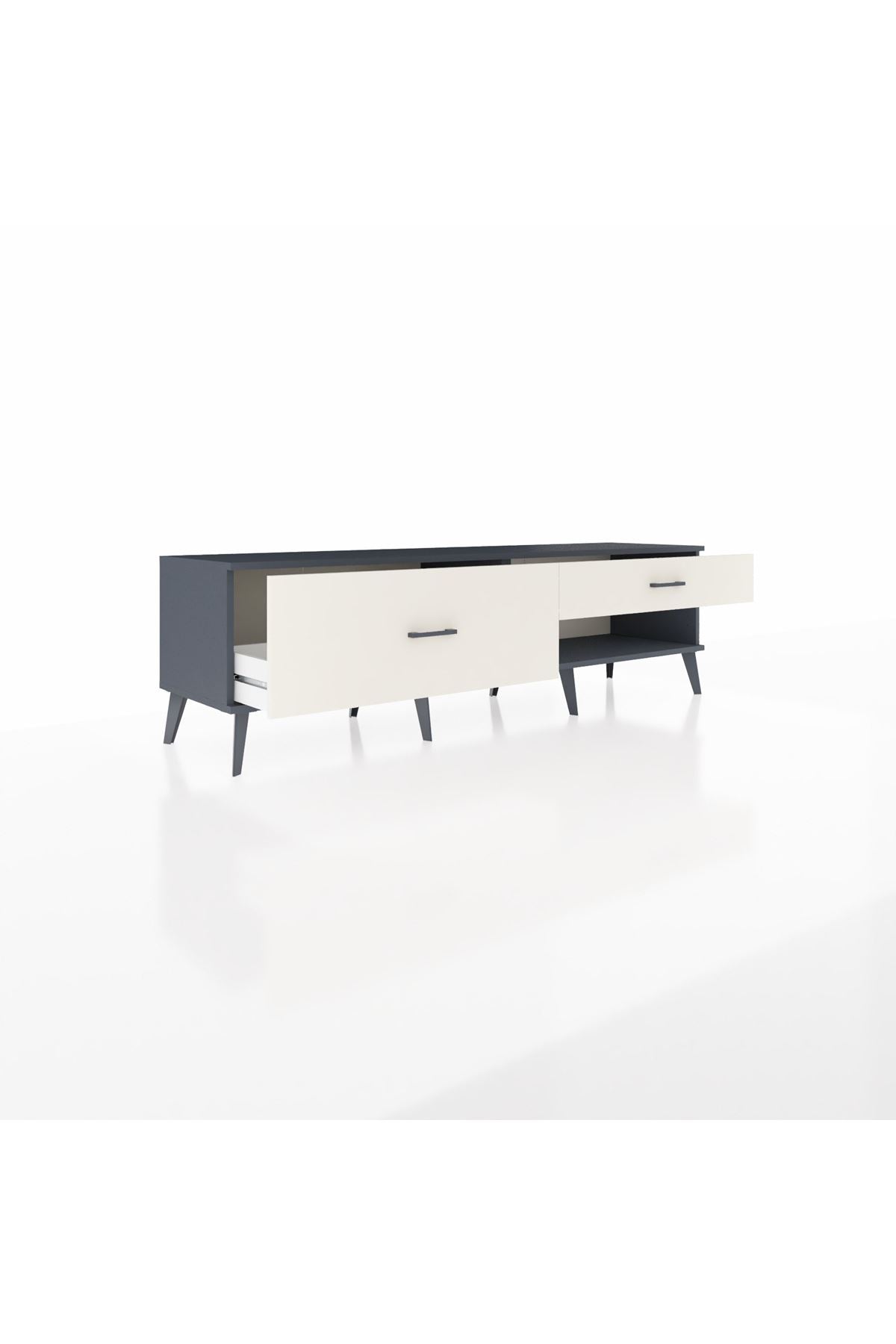 Hyperion TV Ünitesi 2 Çekmeceli  176x44x51 Antrasit-Antrasit/Aytaşı