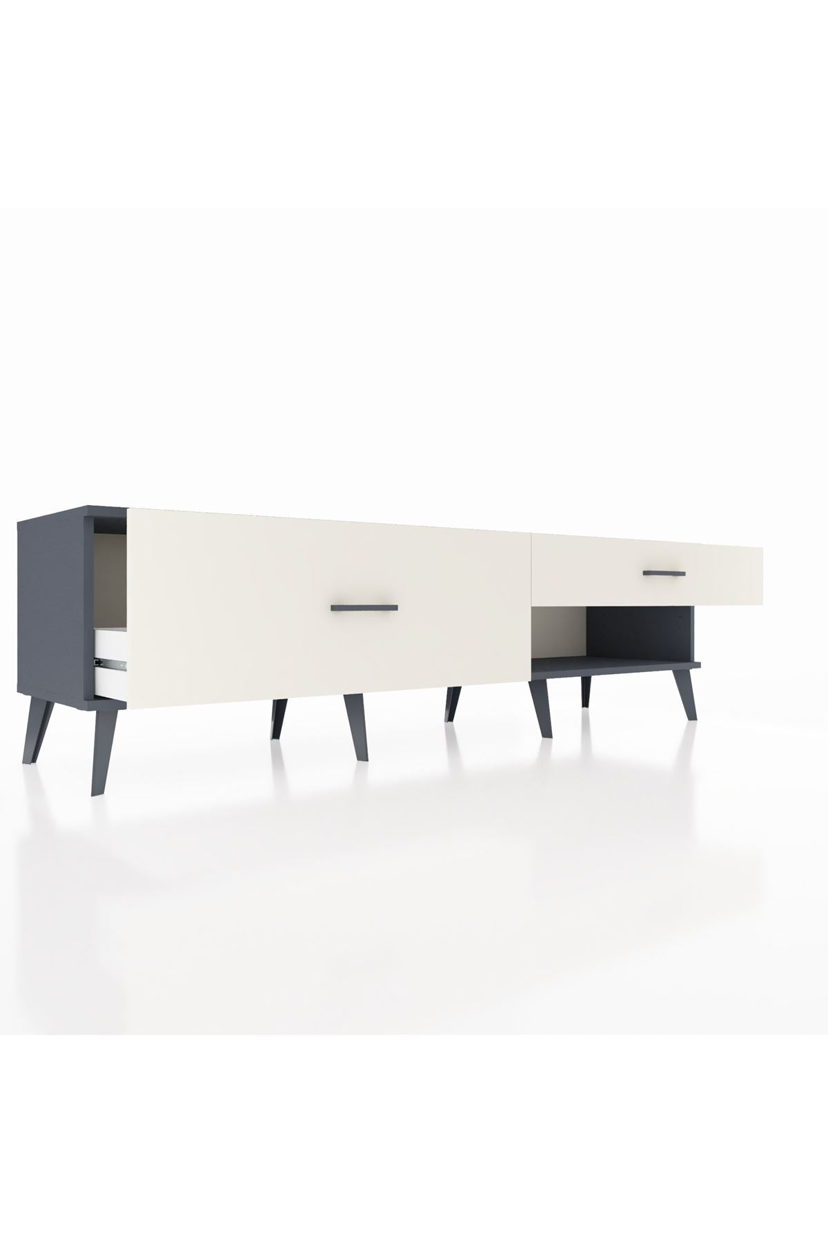 Hyperion TV Ünitesi 2 Çekmeceli  176x44x51 Antrasit-Antrasit/Aytaşı