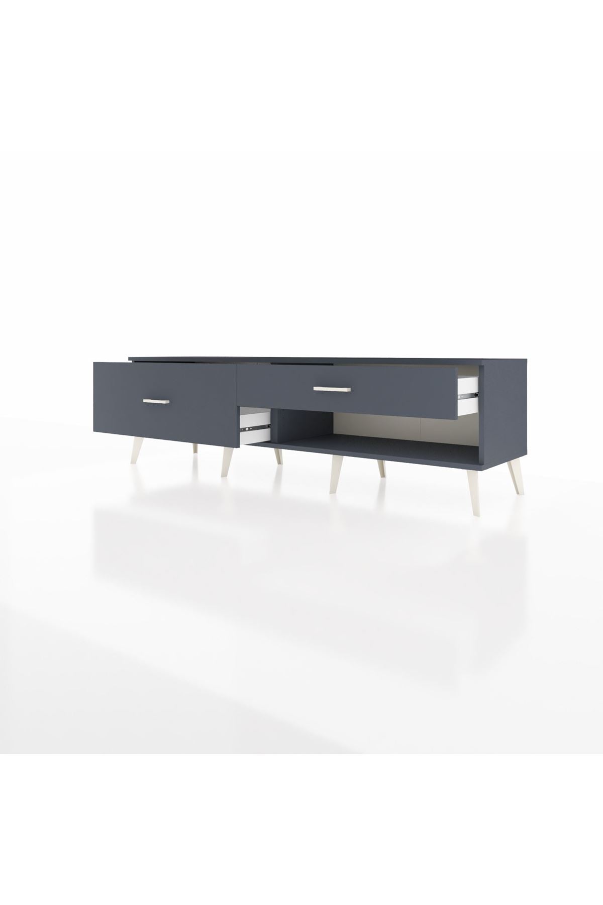 Hyperion TV Ünitesi 2 Çekmeceli  176x44x51 Antrasit-Antrasit/Antrasit