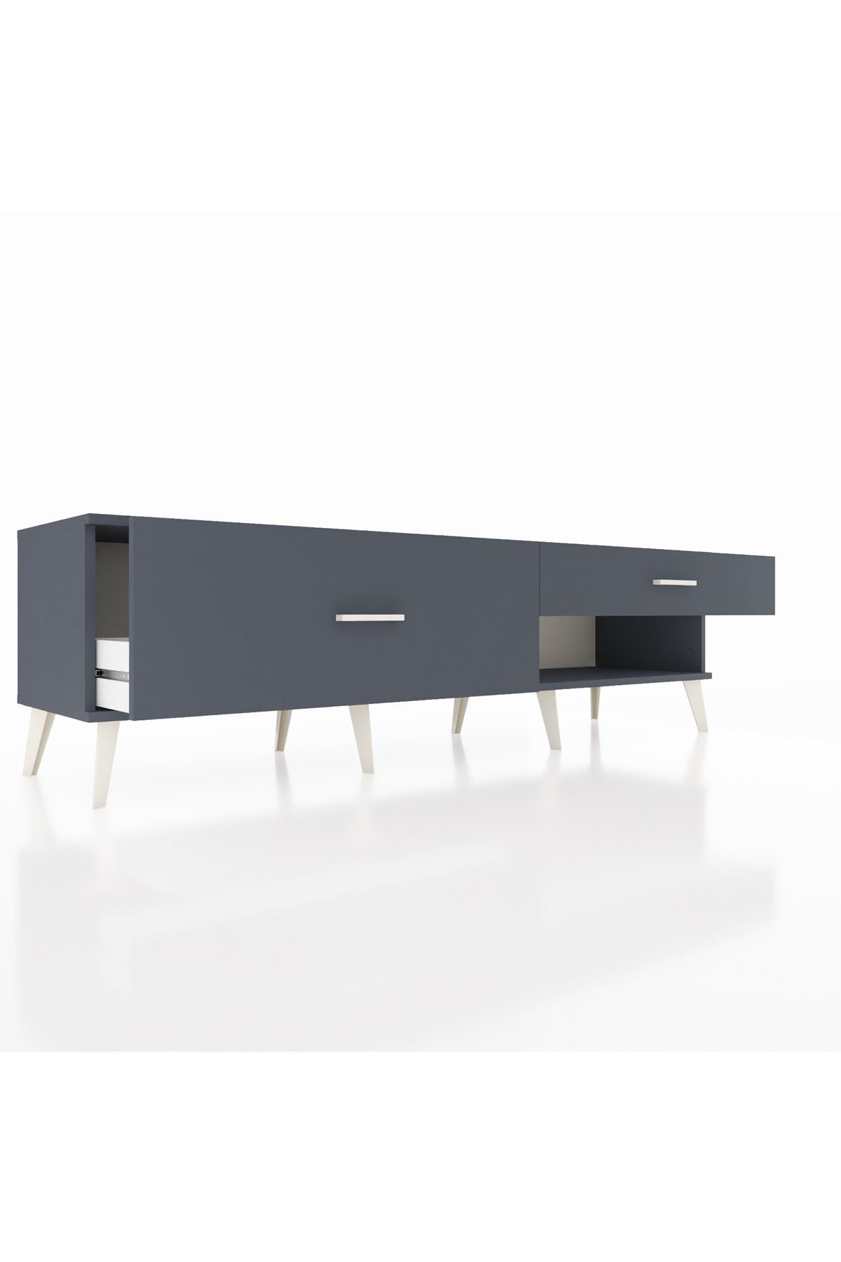 Hyperion TV Ünitesi 2 Çekmeceli  176x44x51 Antrasit-Antrasit/Antrasit