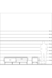 Hyperion TV Ünitesi 2 Çekmeceli  176x44x51 Antrasit-Antrasit/Antrasit