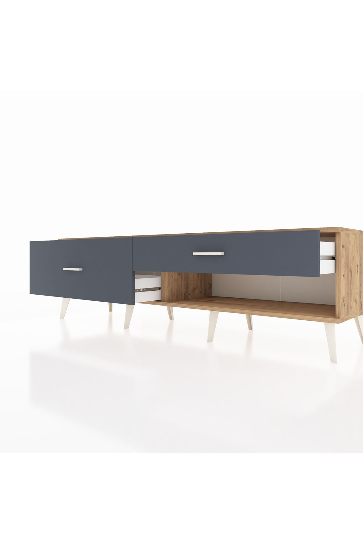 Hyperion TV Ünitesi 2 Çekmeceli  176x44x51 Çam-Çam/Antrasit