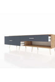 Hyperion TV Ünitesi 2 Çekmeceli  176x44x51 Çam-Çam/Antrasit