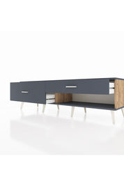 Hyperion TV Ünitesi 2 Çekmeceli  176x44x51 Çam-Antrasit/Antrasit