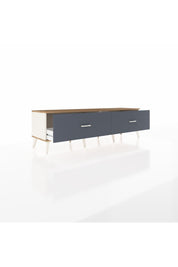 Hyperion TV Ünitesi 2 Çekmeceli  176x44x51 Aytaşı-Çam/Antrasit
