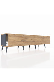 Hyperion TV Ünitesi 2 Çekmeceli  176x44x51 Antrasit-Çam/Çam