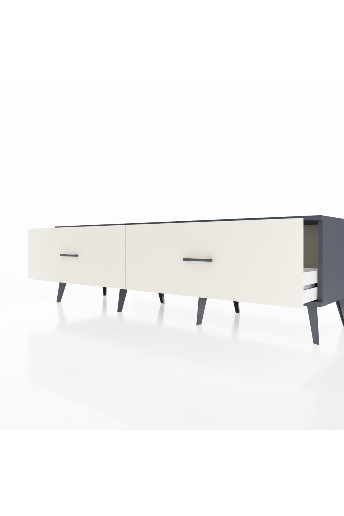 Hyperion TV Ünitesi 2 Çekmeceli  176x44x51 Antrasit-Antrasit/Aytaşı