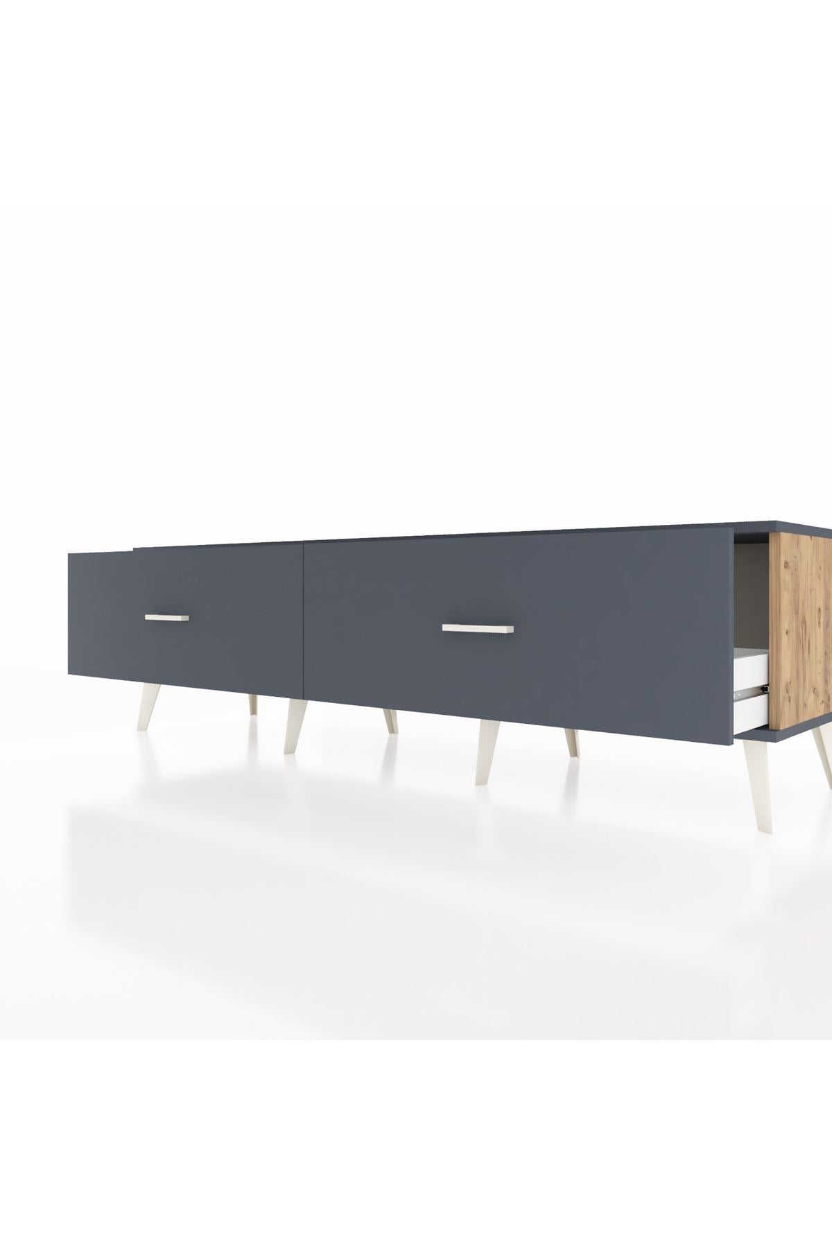 Hyperion TV Ünitesi 2 Çekmeceli  176x44x51 Çam-Antrasit/Antrasit