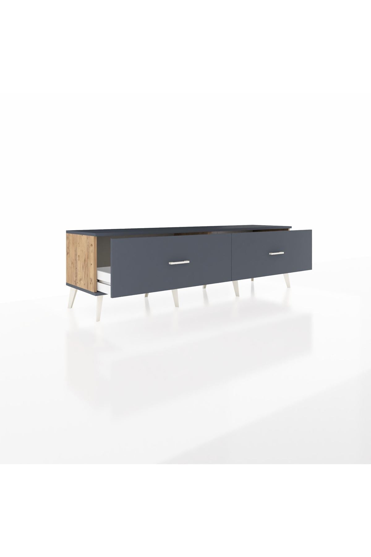 Hyperion TV Ünitesi 2 Çekmeceli  176x44x51 Çam-Antrasit/Antrasit